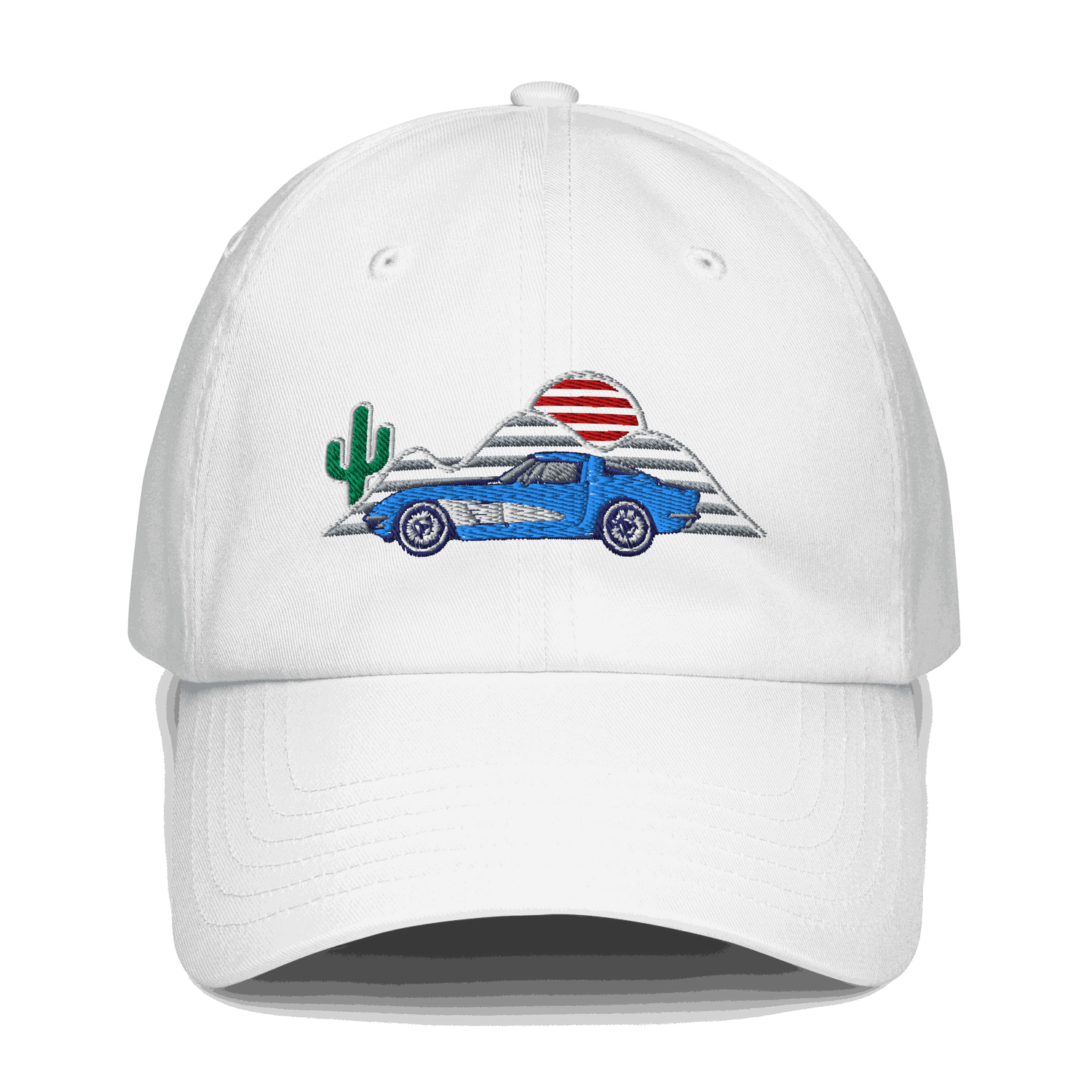 C1 Corvette Sunset Hat – Classic Automotive Hat for Vintage Vette Fans - Prop and Piston