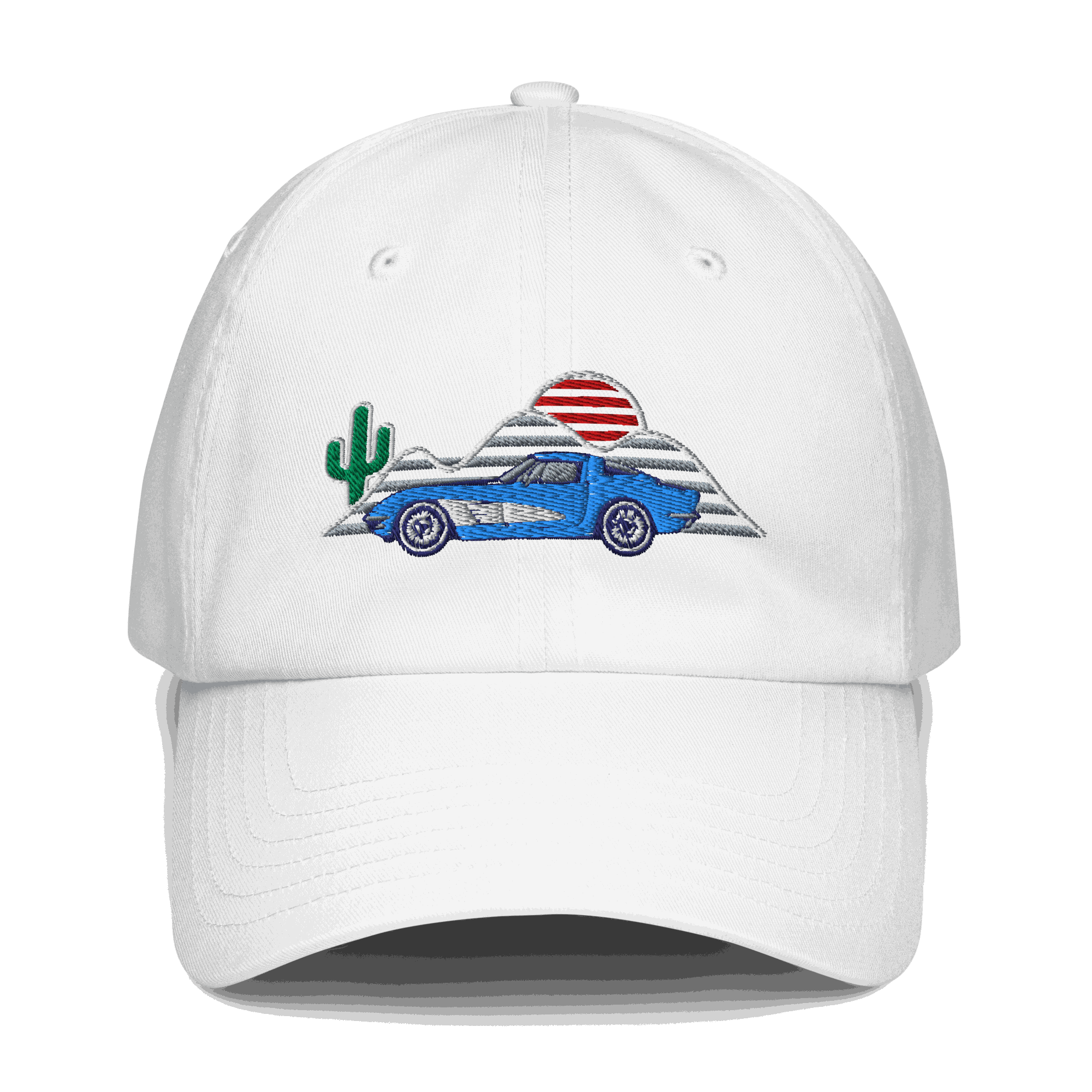 C1 Corvette Sunset Hat – Classic Automotive Hat for Vintage Vette Fans - Prop and Piston