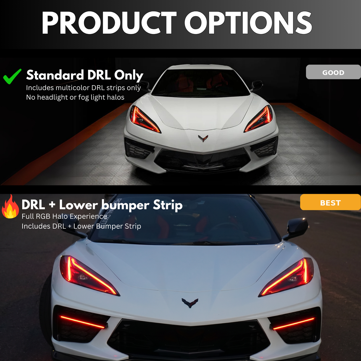 Chevrolet Corvette C8 RGBW+A DRL Boards (2020-2026) - Prop and Piston