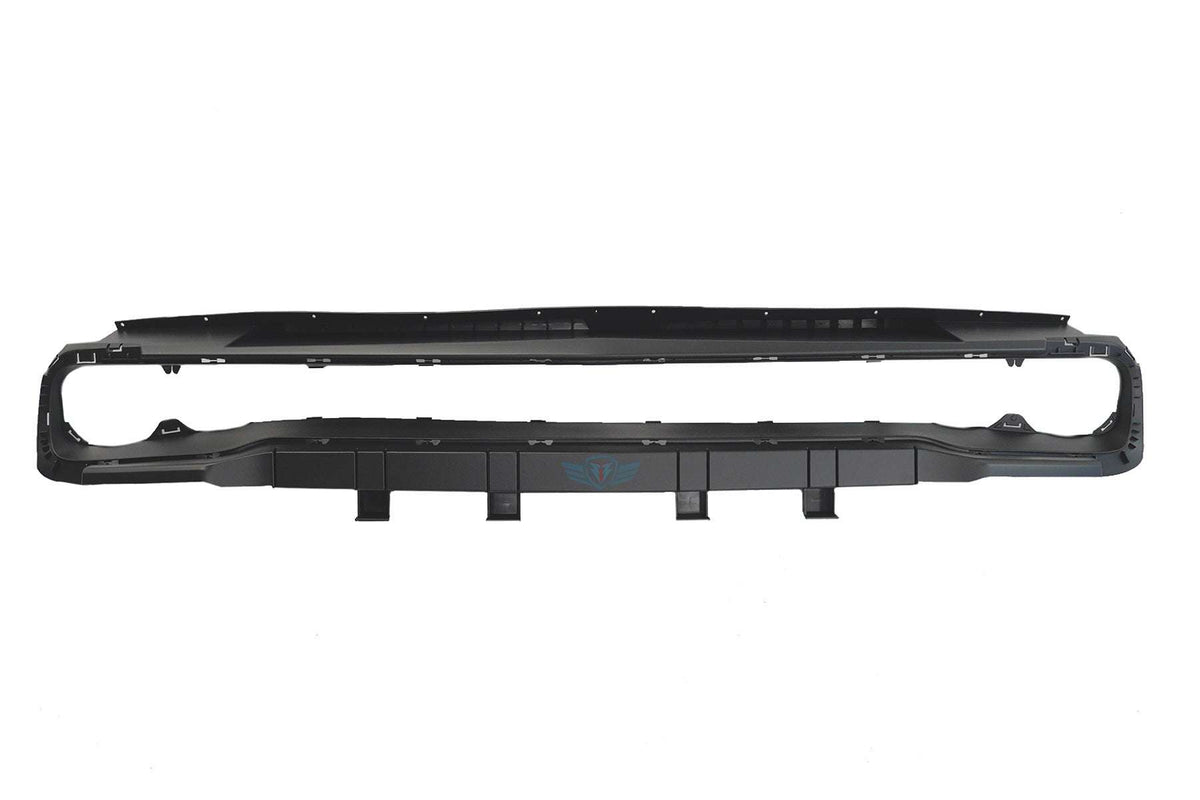 2015-2023 Dodge Challenger SRT Hellcat style front bumper conversion kit on grey Scat Pack model