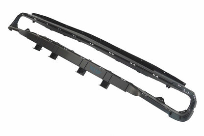 2015-2023 Dodge Challenger SRT Hellcat style front bumper conversion kit on gray muscle car