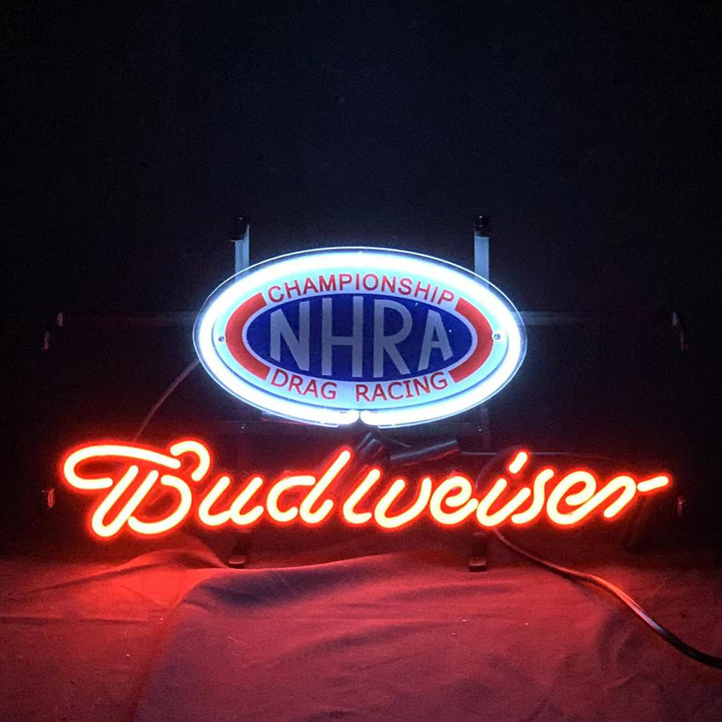 Championship NHRA Drag Racing Budweiser Neon Signs Light - Prop and Piston