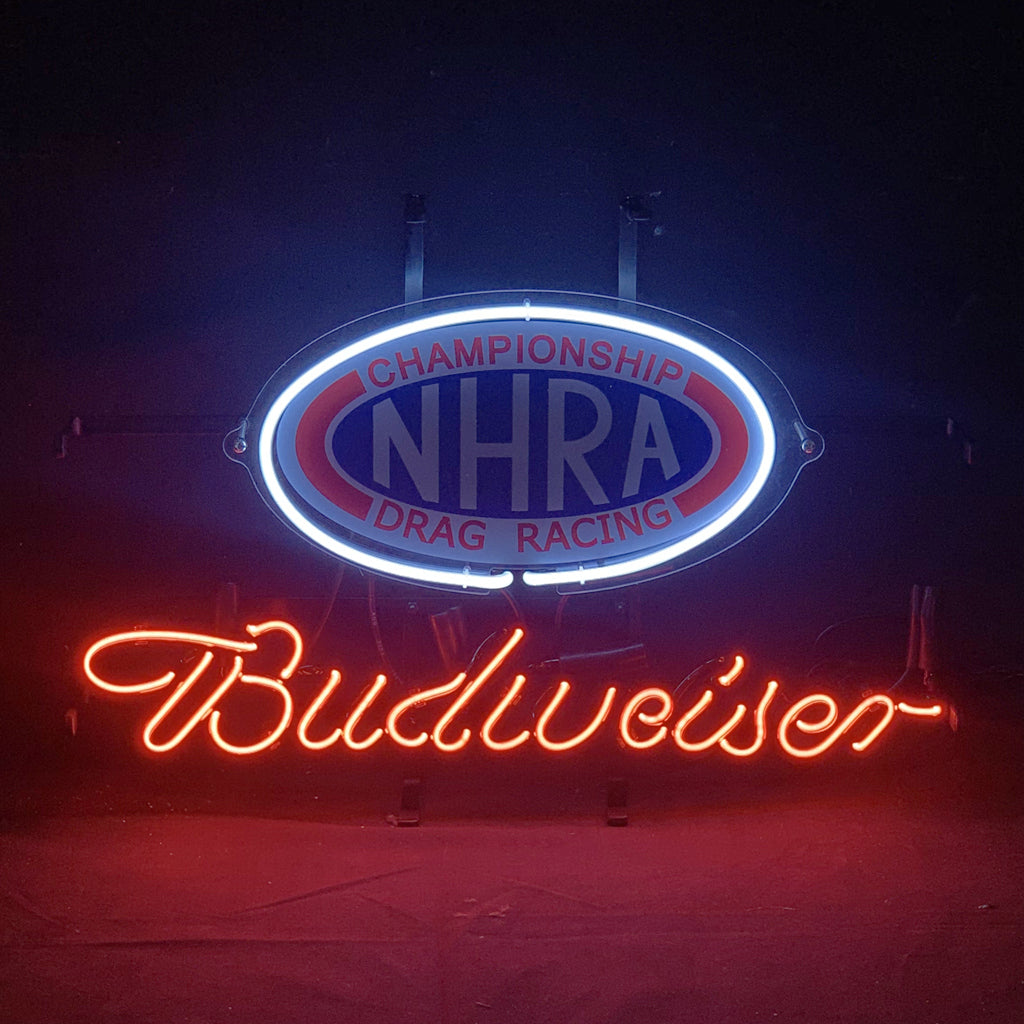Championship NHRA Drag Racing Budweiser Neon Signs Light - Prop and Piston