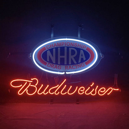 Championship NHRA Drag Racing Budweiser Neon Signs Light - Prop and Piston