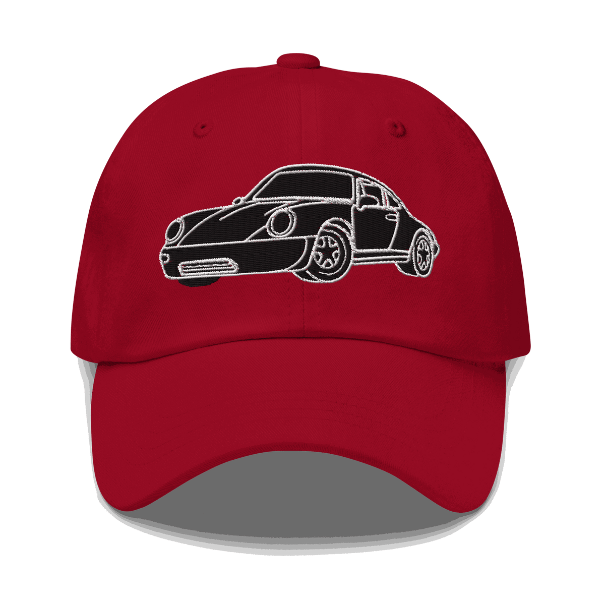 911 Black Racer Dad Hat black twill adjustable cap with embroidered 911 logo