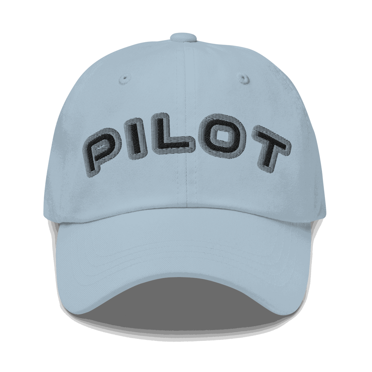 Stylish pilot hat adjustable aviation cap made of breathable chino cotton twill with embroidered eyelets and antique buckle strap