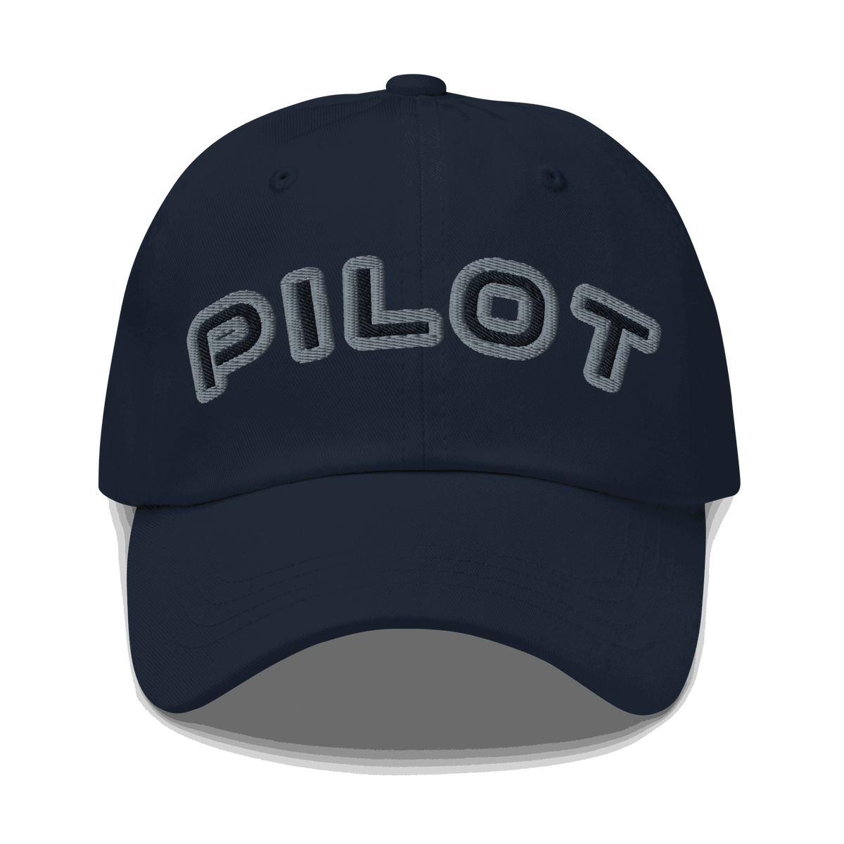 Stylish Pilot Hat adjustable aviation cap in cotton twill with embroidered eyelets and antique buckle strap