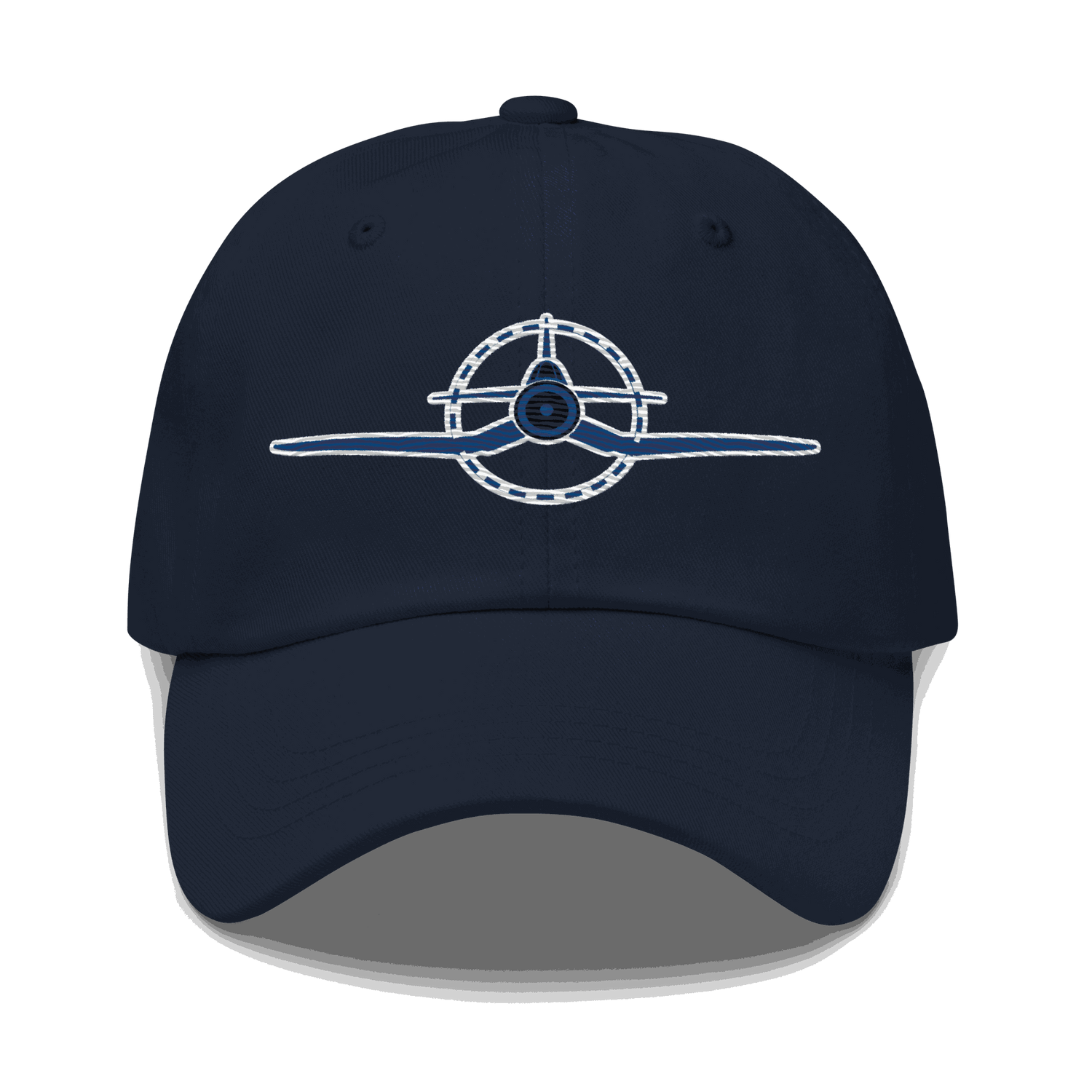 Navy embroidered f4u cap with WWII Corsair design and adjustable strap