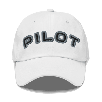Stylish Pilot Hat adjustable aviation cap in chino cotton twill with embroidered eyelets and antique buckle strap