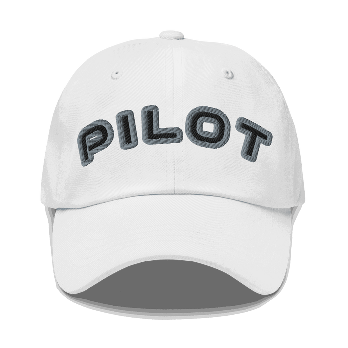 Stylish Pilot Hat adjustable aviation cap in chino cotton twill with embroidered eyelets and antique buckle strap