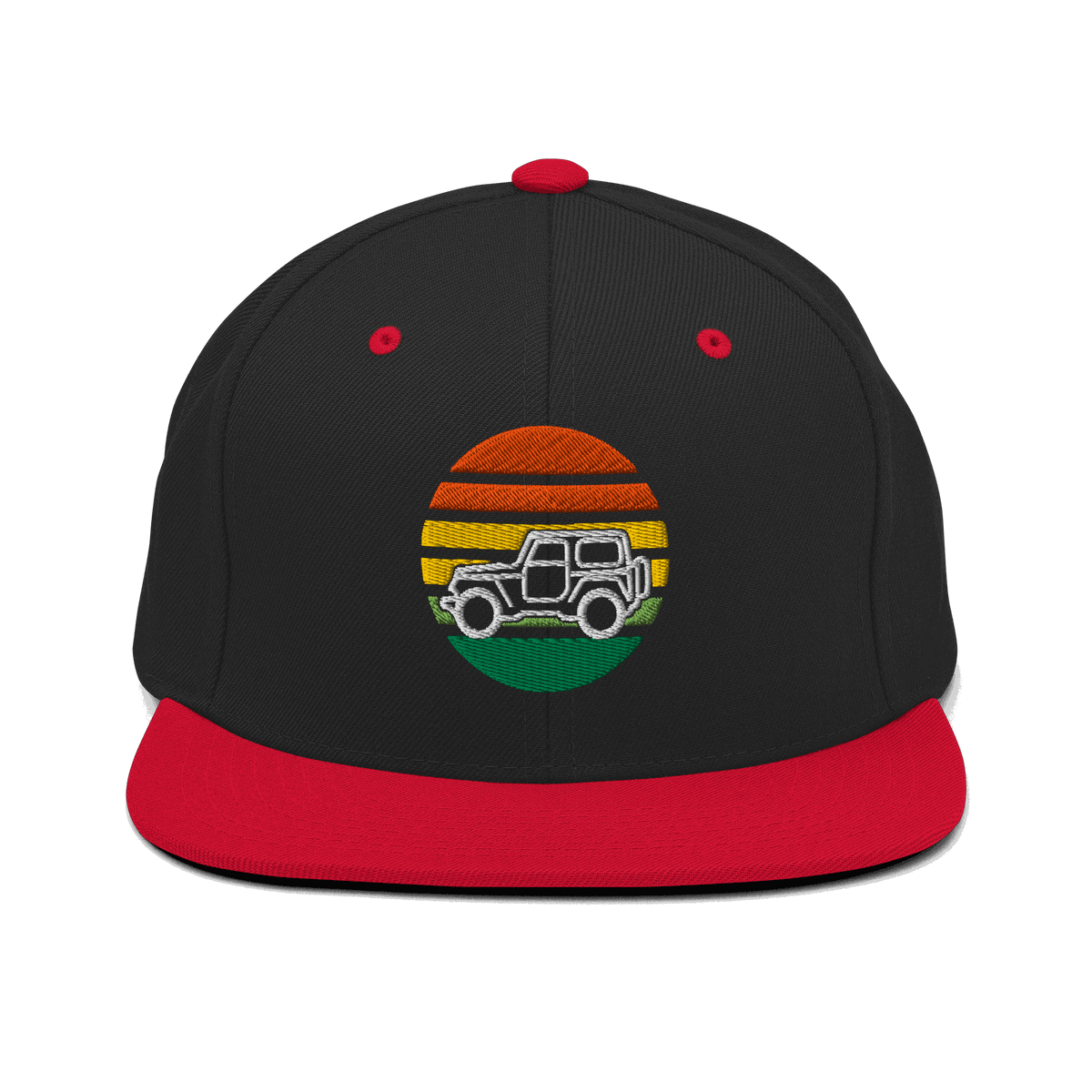 4x4 Retro Snapback Hat with embroidered patch for off-road and truck enthusiasts