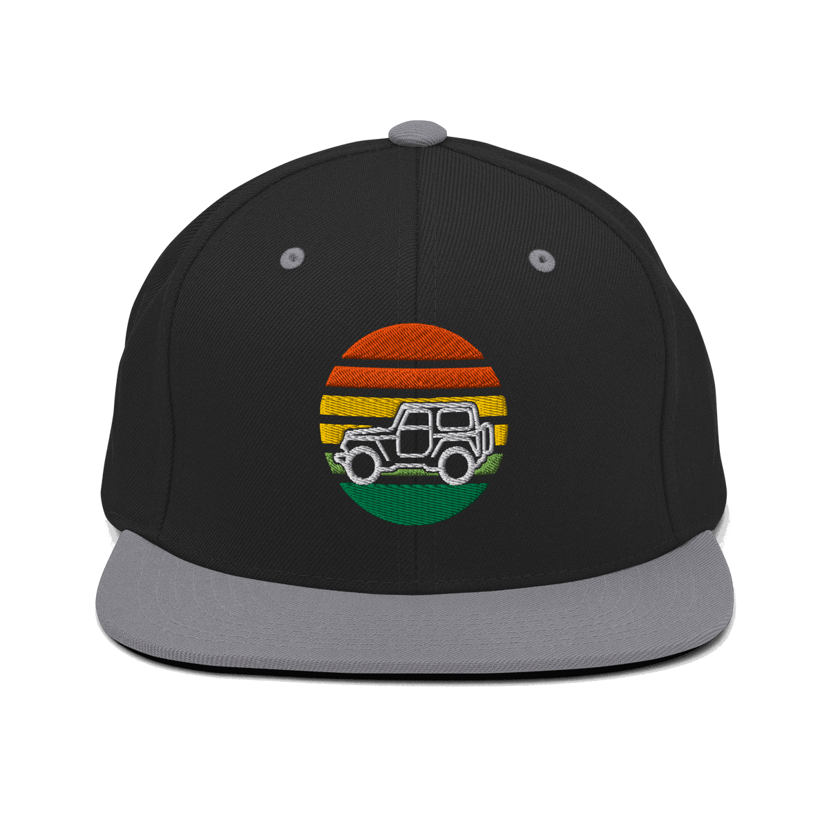 4x4 Retro Snapback Hat with embroidered 4x4 logo for off-road and adventure enthusiasts