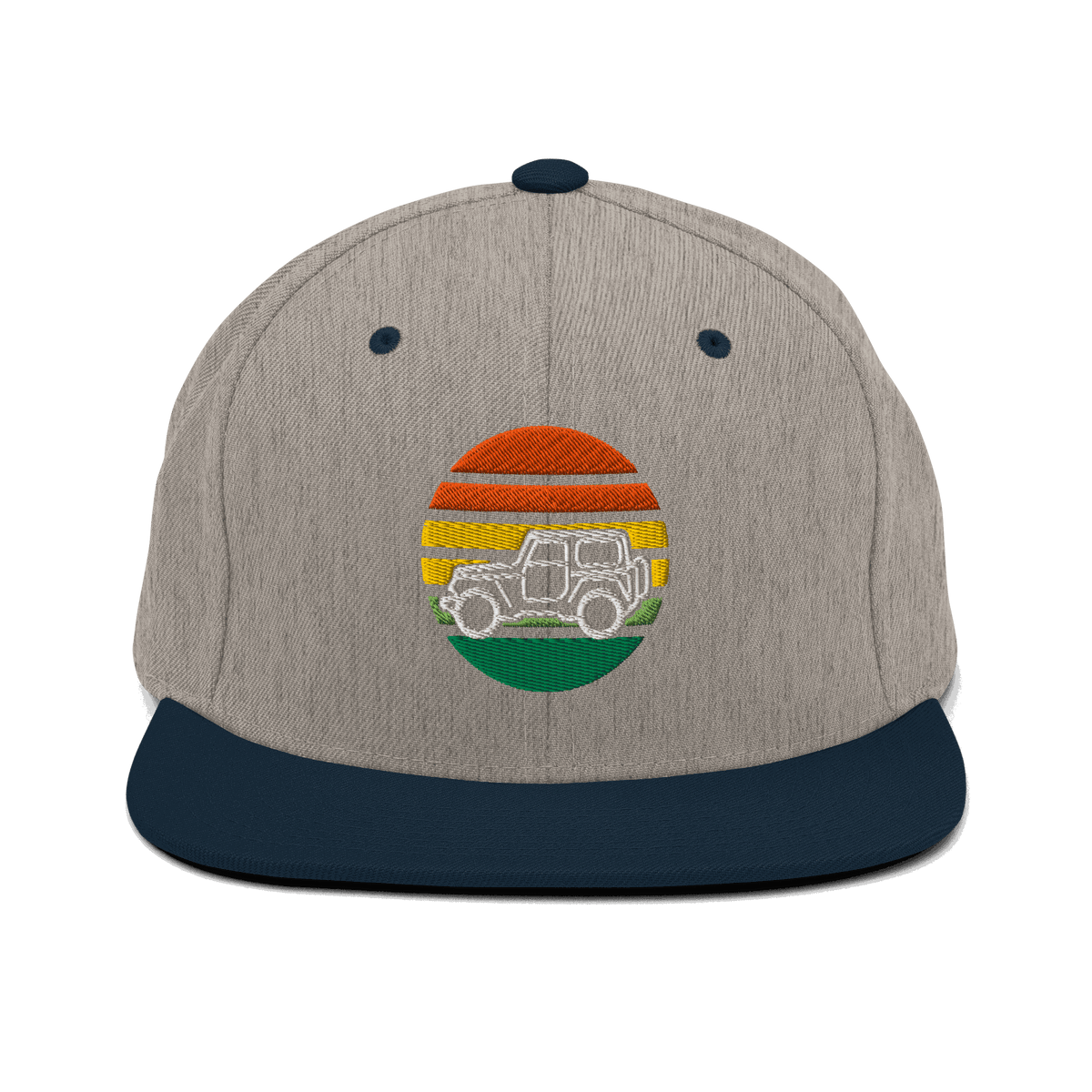 4x4 Retro Snapback Hat with embroidered patch, vintage truck style, adjustable outdoors cap for off-road enthusiasts