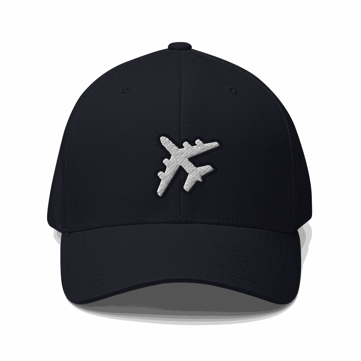 Pilot Hat Jumbo Jet navy structured twill cap with embroidered pilot wings