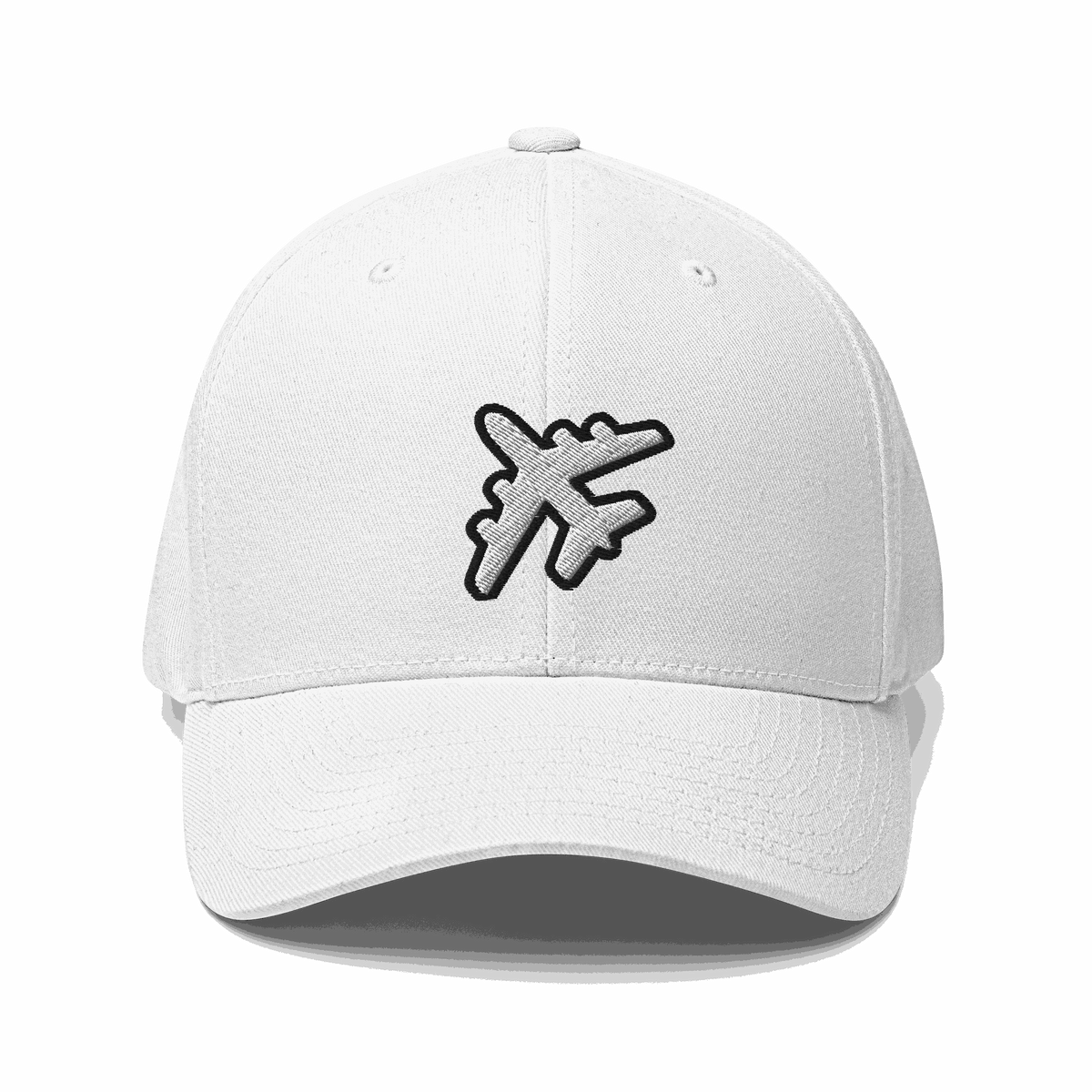 Structured twill Pilot Hat with embroidered wings, adjustable fit, and silver undervisor for aviation enthusiasts