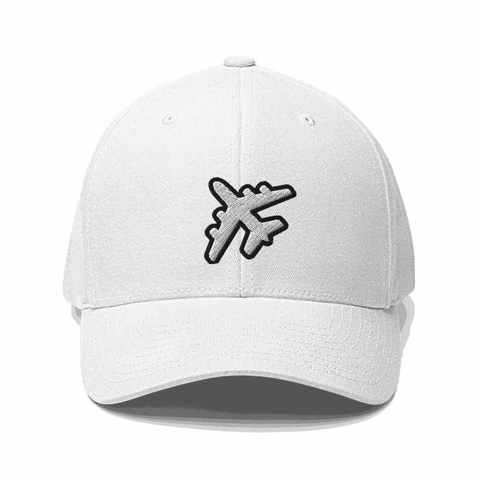 Structured twill Pilot Hat with embroidered wings, adjustable fit, and silver undervisor for aviation enthusiasts