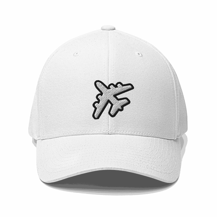 Structured twill Pilot Hat with embroidered wings, adjustable fit, and silver undervisor for aviation enthusiasts