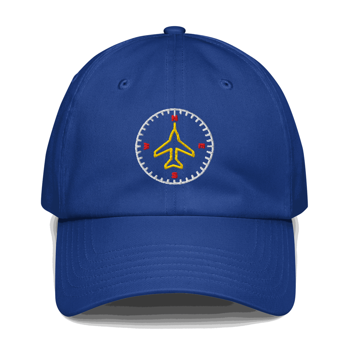 Pilot Compass Aviation Cap with embroidered compass design and adjustable strap