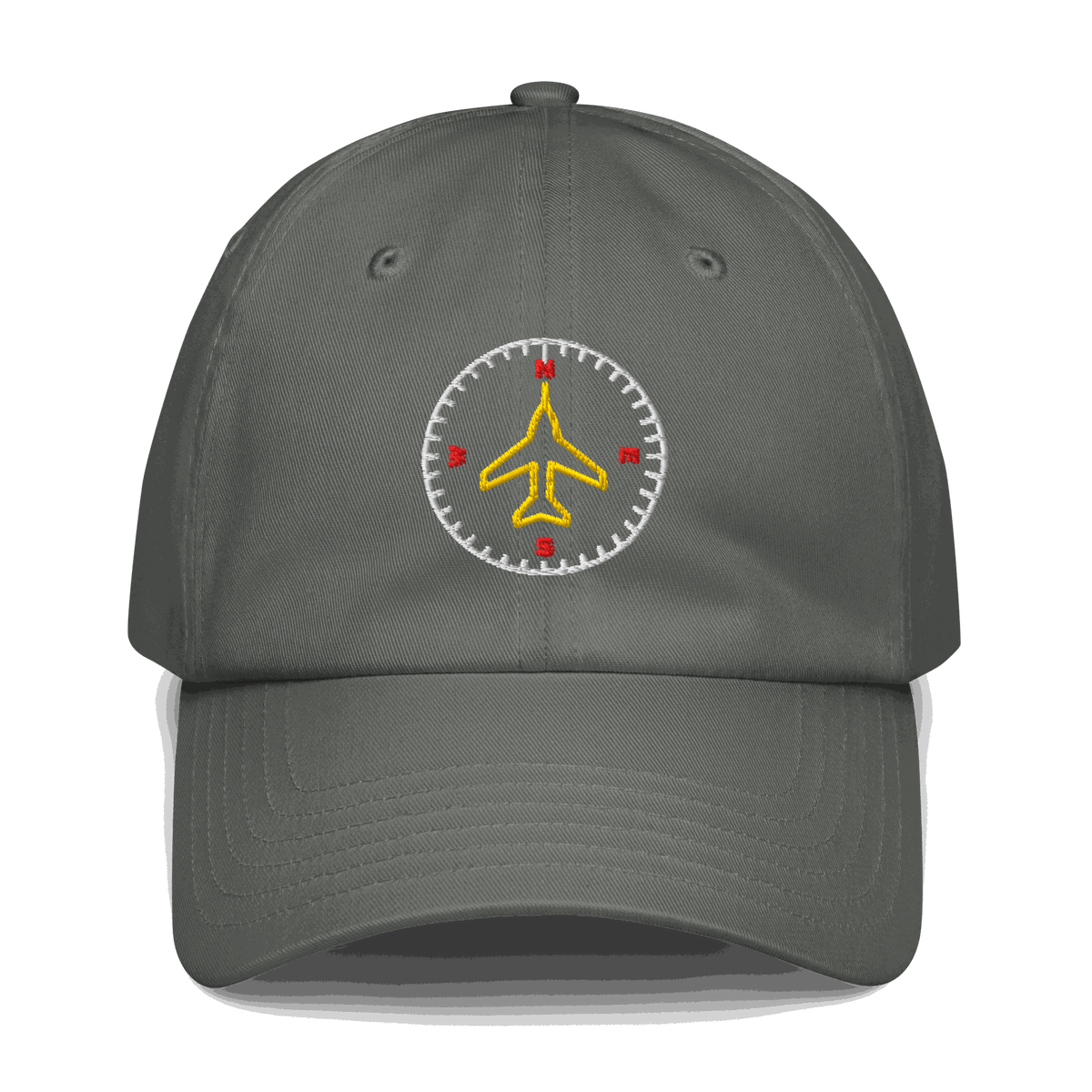 Pilot Compass Aviation Cap with embroidered compass design and adjustable strap