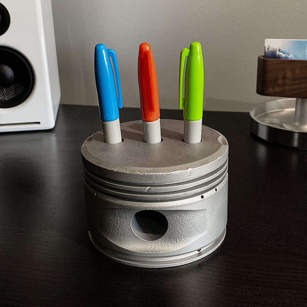 airplane engine desk accessory  Continental 0-300 piston pencil pen holder from 1950s Cessna 172 Skyhawk engine