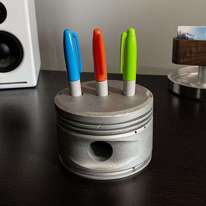 airplane engine desk accessory  Continental 0-300 piston pencil pen holder from 1950s Cessna 172 Skyhawk engine