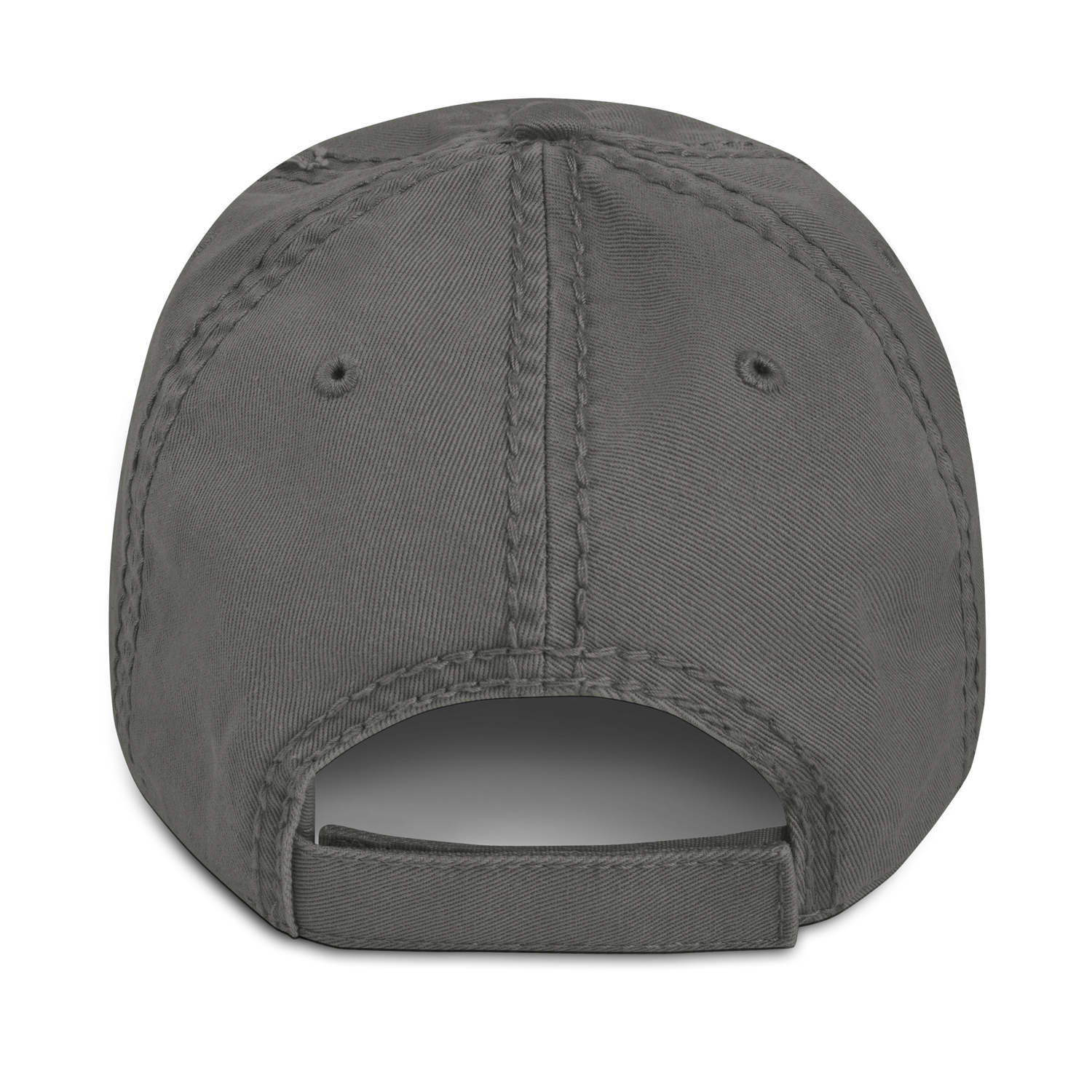 Charcoal grey pilot cap back view, adjustable fit
