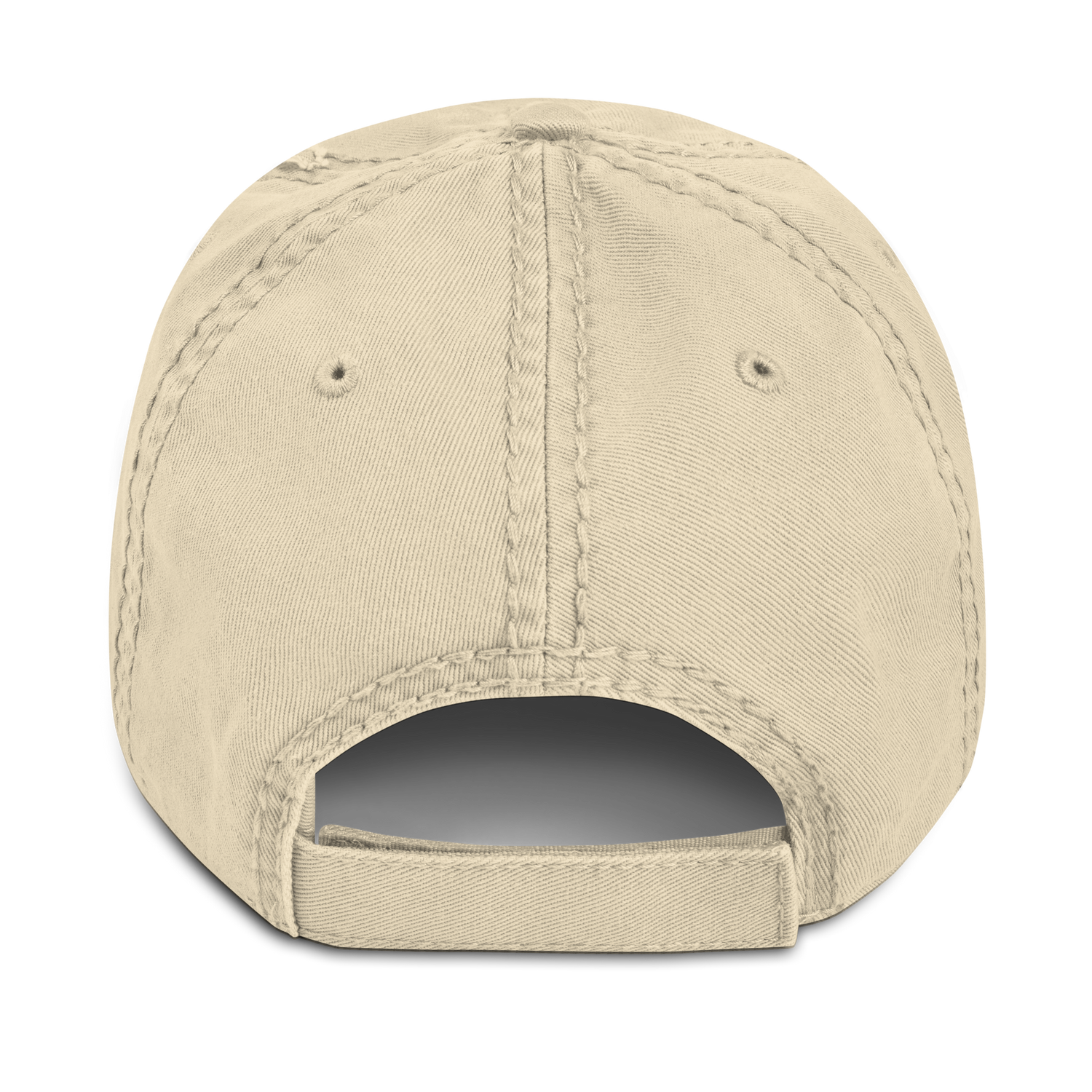 Distressed aviation hat khaki, adjustable closure back view