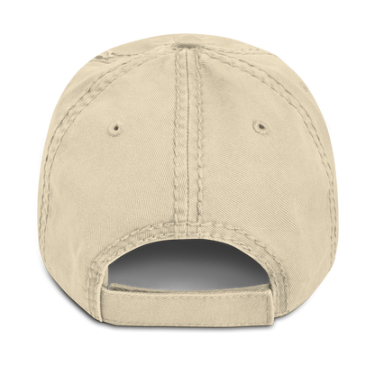 Distressed aviation hat khaki, adjustable closure back view