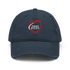 Test Pilot Aviation Hat with distressed design and embroidered logo on a navy blue cotton twill cap.