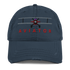 Navy biplane embroidered pilot dad hat, front view