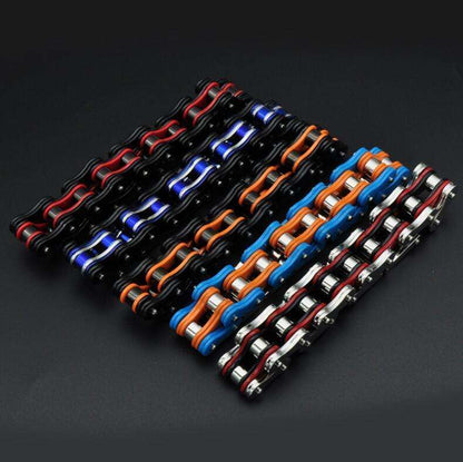 Diverse colorful motorcycle chain bracelet - Prop and Piston