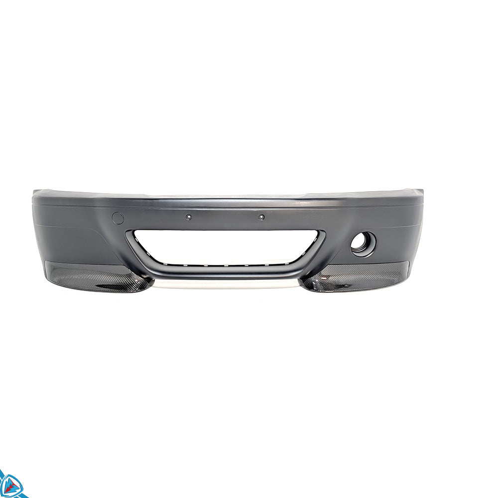 2001-2006 BMW M3 (E46) CSL Style Front Bumper Kit with Carbon Fiber Splitters (Coupe/Convertible) - Prop and Piston