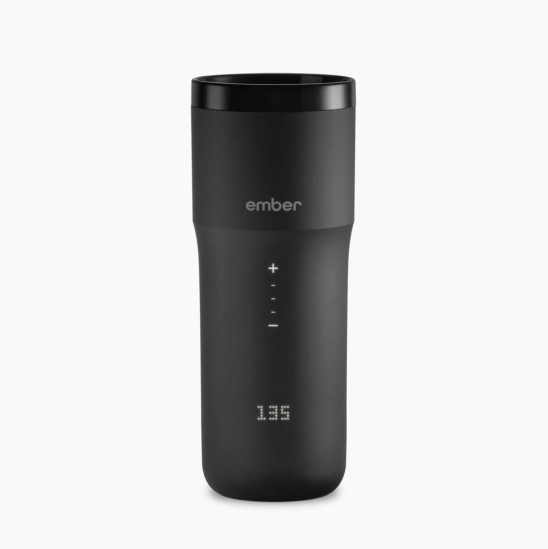 Ember Travel Mug 2 black smart heated travel mug with temperature display and Apple Find My integration