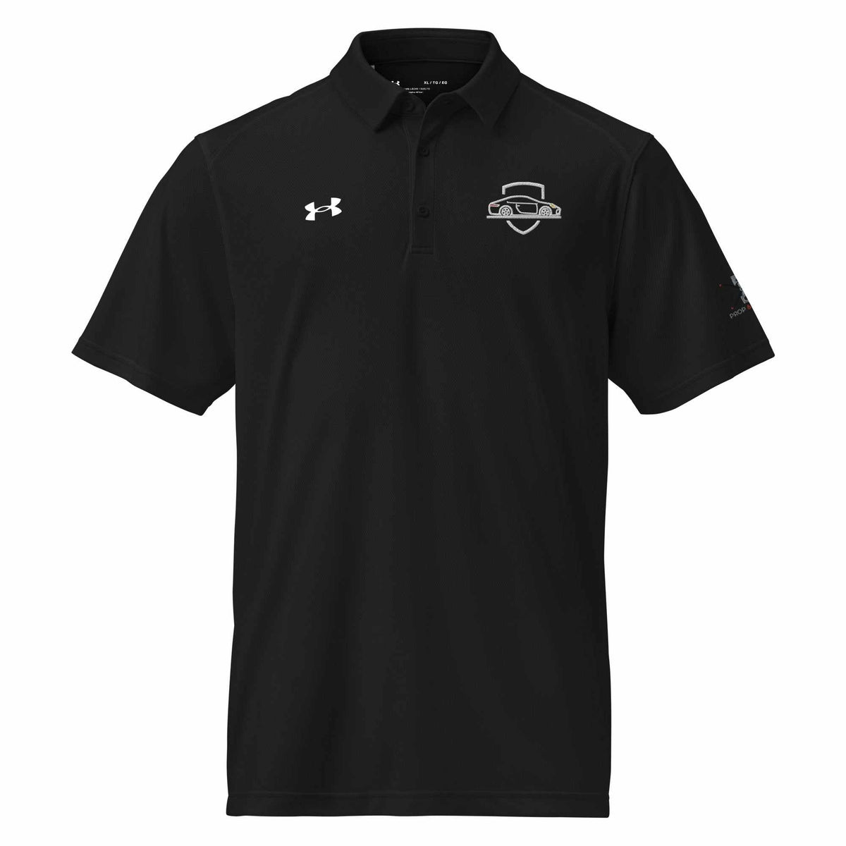 Emblem Under Armour® men's polo shirt with breathable fabric and anti-odor technology