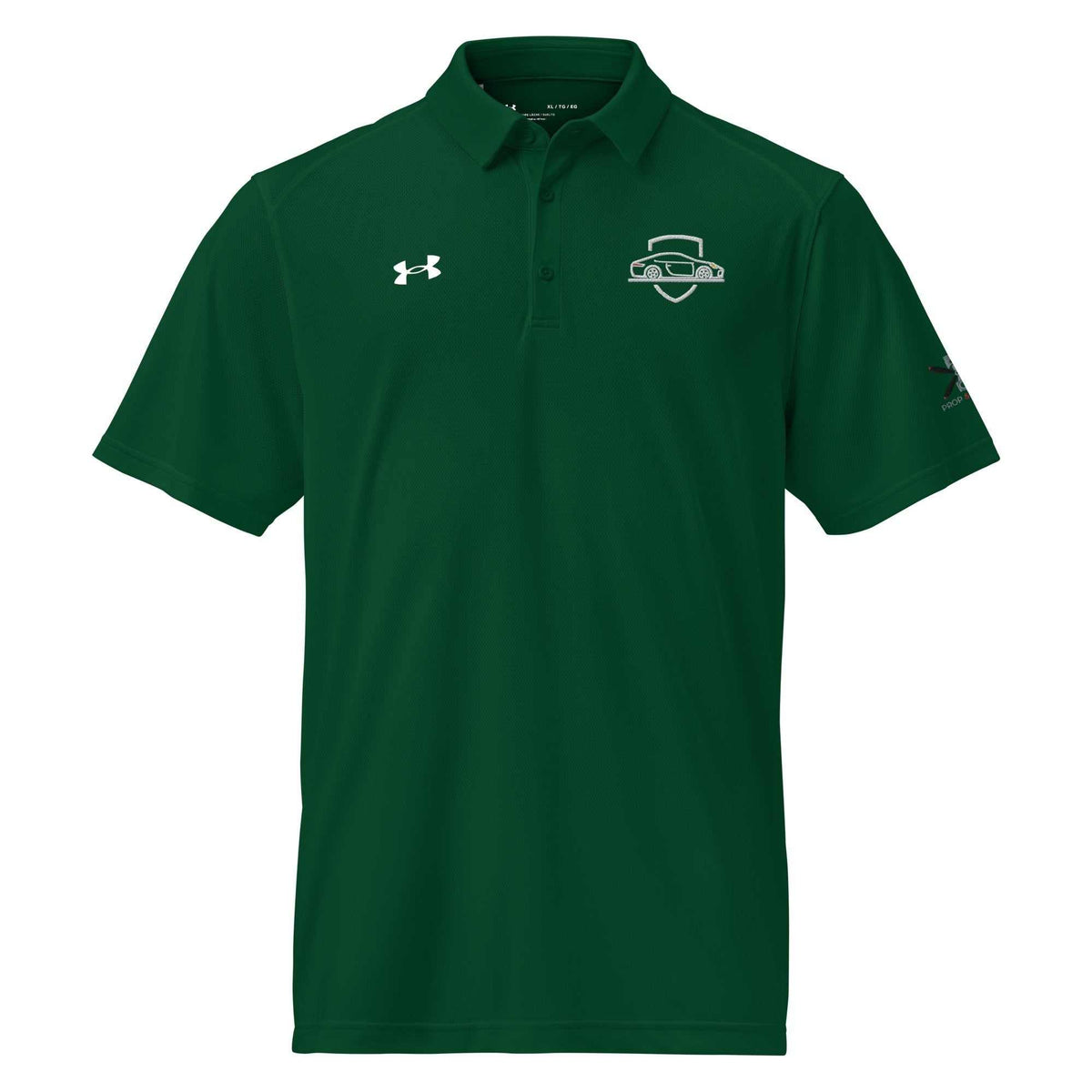 Emblem Under Armour® men's polo shirt with breathable, anti-odor fabric and relaxed fit