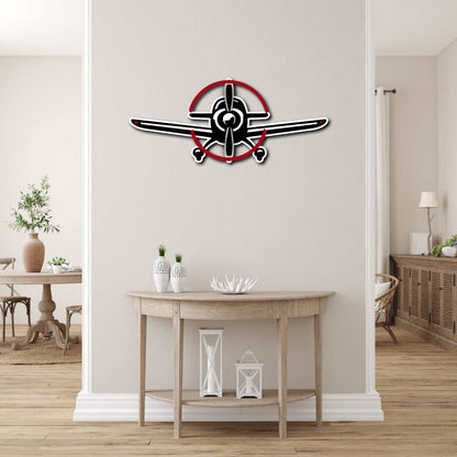 Multicolor metal sign airplane wall art durable 16-gauge steel indoor outdoor decor