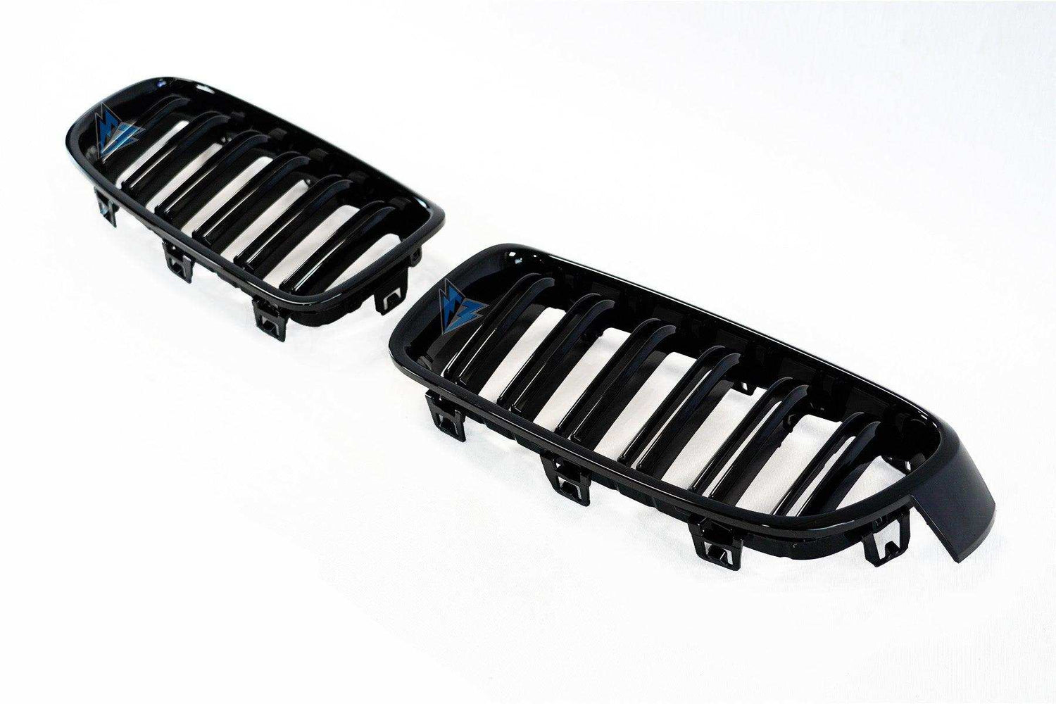 2012-2018 BMW 3 Series (F30/F31) M Style Dual Slat Kidney Grilles (Pair) [Various Finishes] - Prop and Piston