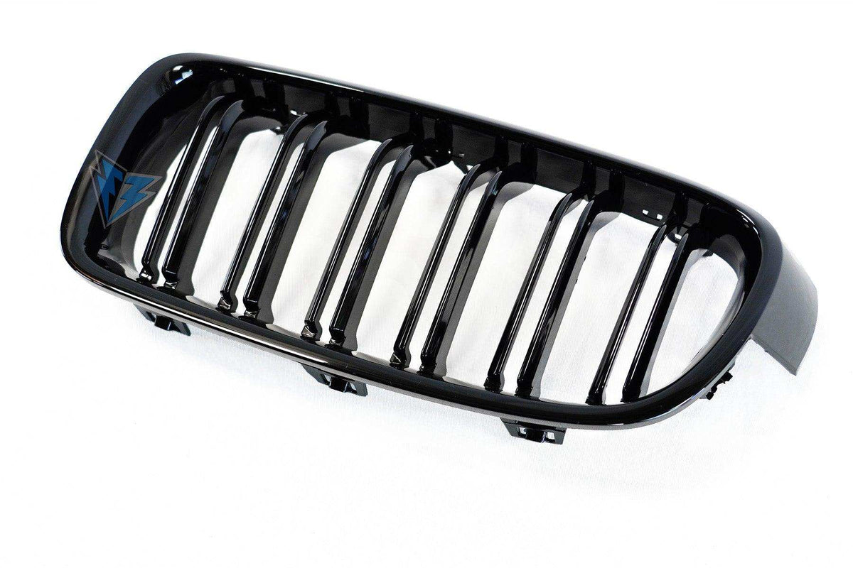2012-2018 BMW 3 Series (F30/F31) M Style Dual Slat Kidney Grilles (Pair) [Various Finishes] - Prop and Piston