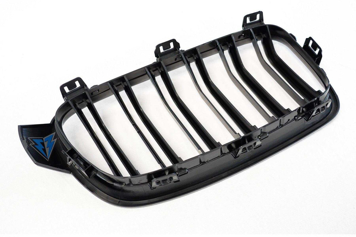 2012-2018 BMW 3 Series (F30/F31) M Style Dual Slat Kidney Grilles (Pair) [Various Finishes] - Prop and Piston