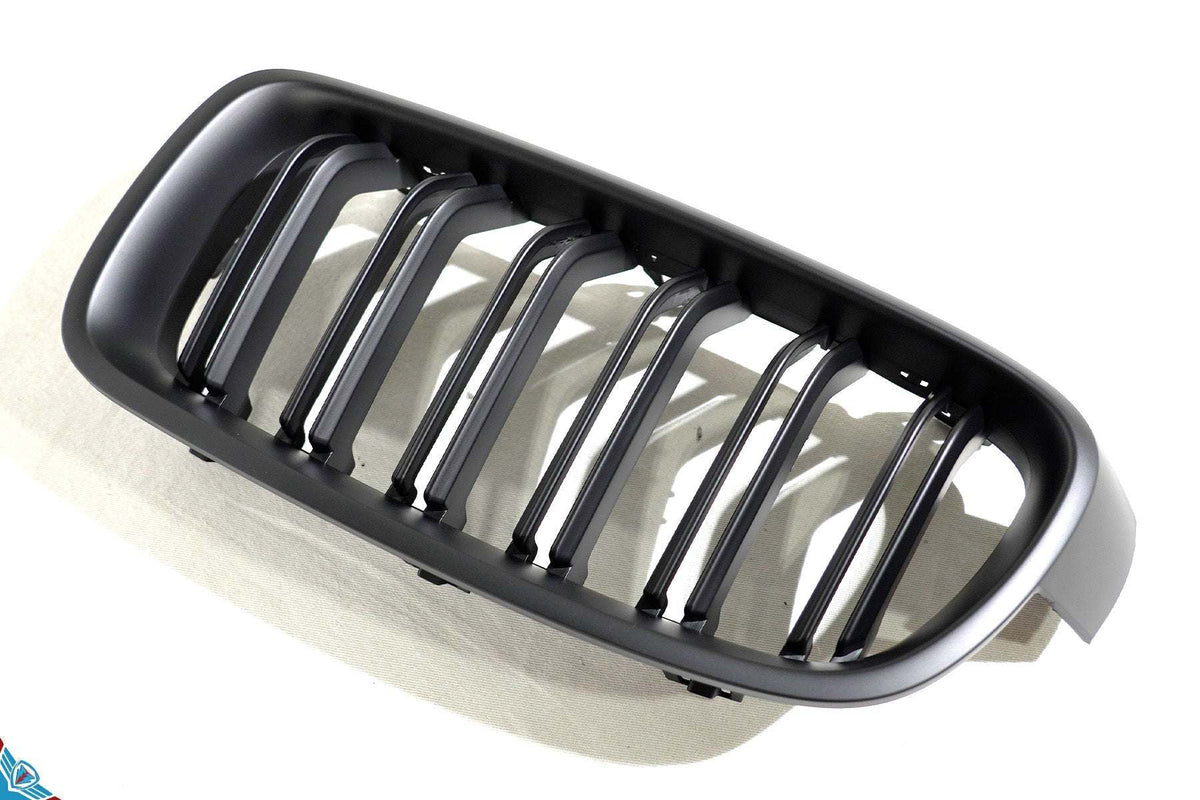 2012-2018 BMW 3 Series (F30/F31) M Style Dual Slat Kidney Grilles (Pair) [Various Finishes] - Prop and Piston