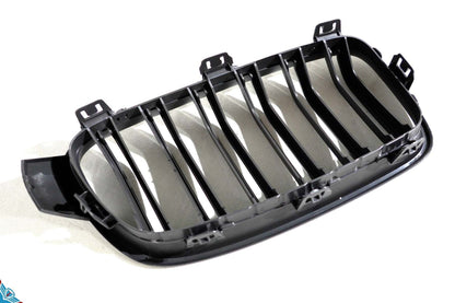 2012-2018 BMW 3 Series (F30/F31) M Style Dual Slat Kidney Grilles (Pair) [Various Finishes] - Prop and Piston