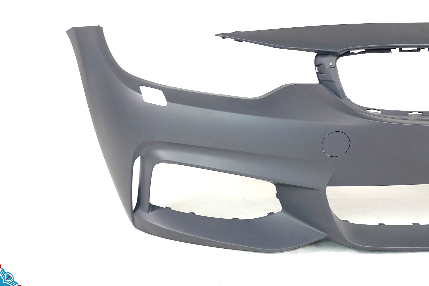 Blue 2014-2020 BMW 4 Series F32 with M Sport Style front bumper conversion kit
