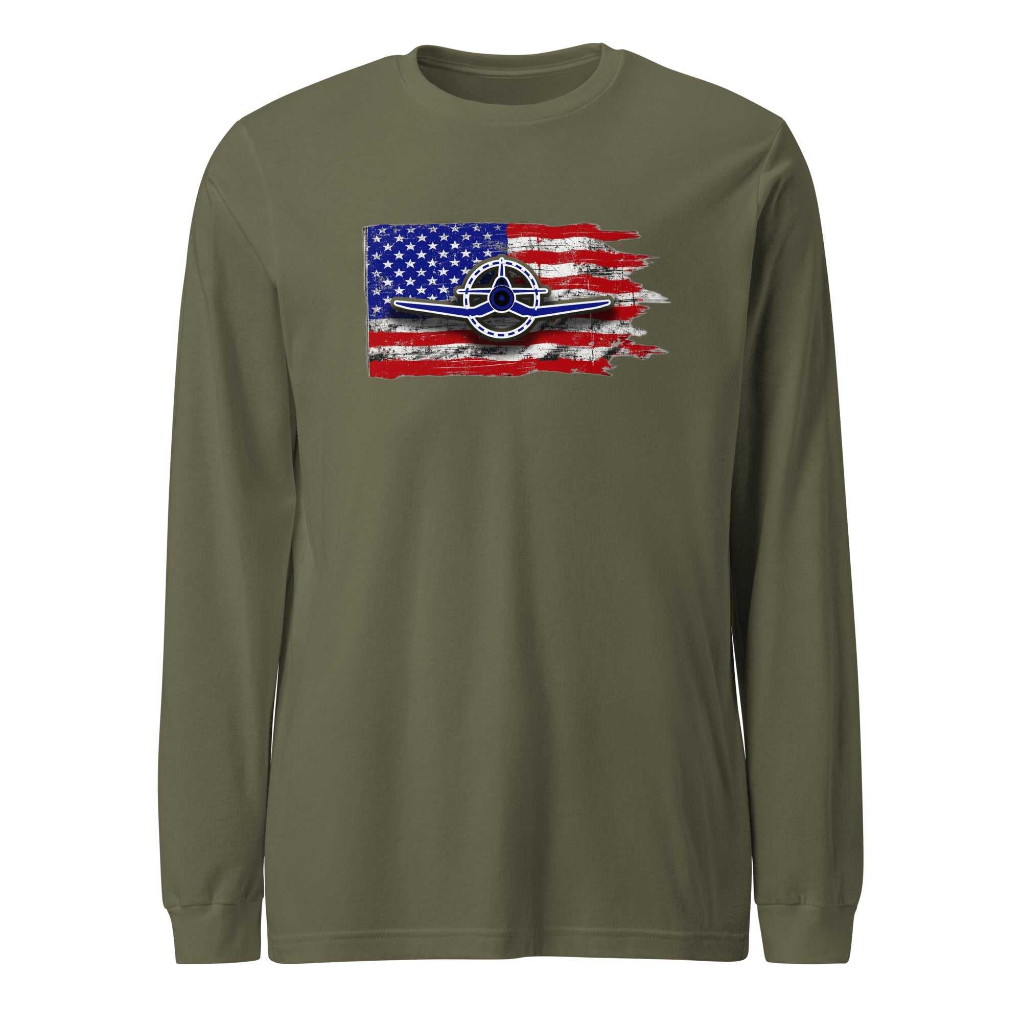 Airplane Tee F4U Unisex Long Sleeve Tee - Prop and Piston