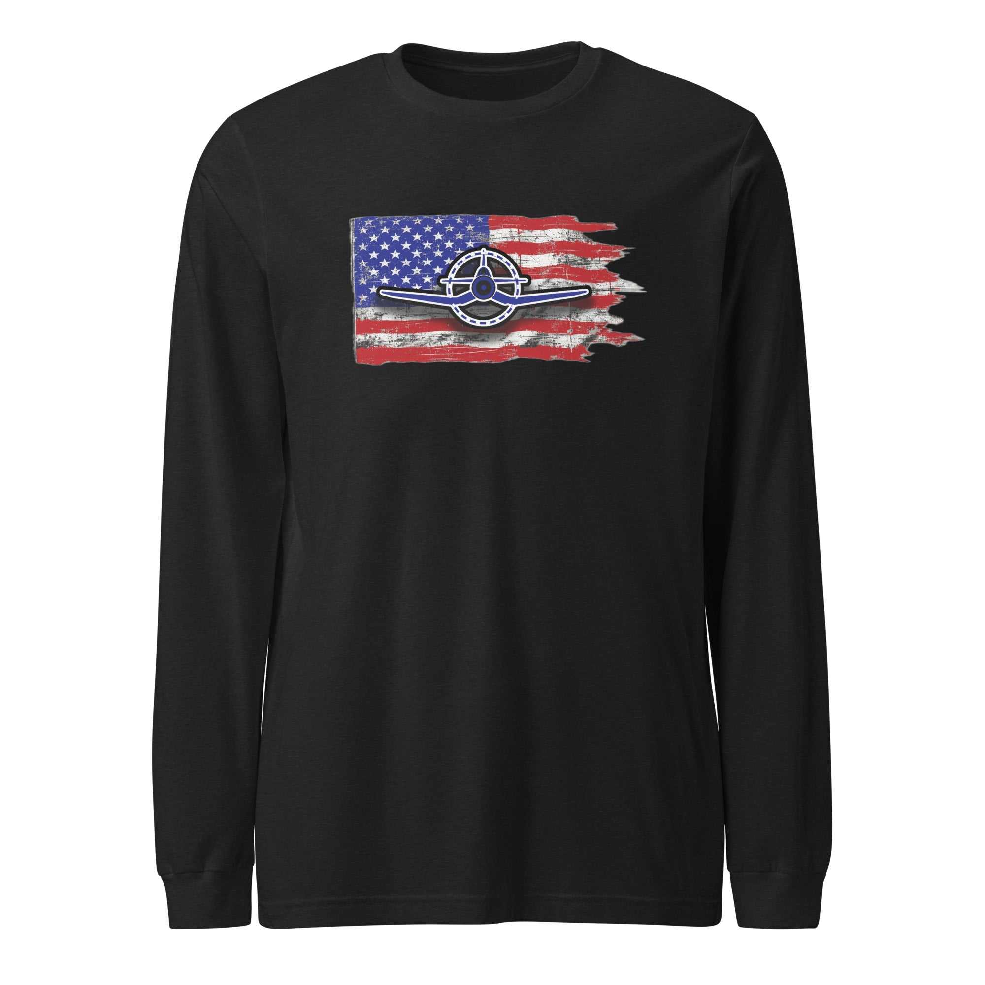 Airplane Tee F4U Unisex Long Sleeve Tee - Prop and Piston