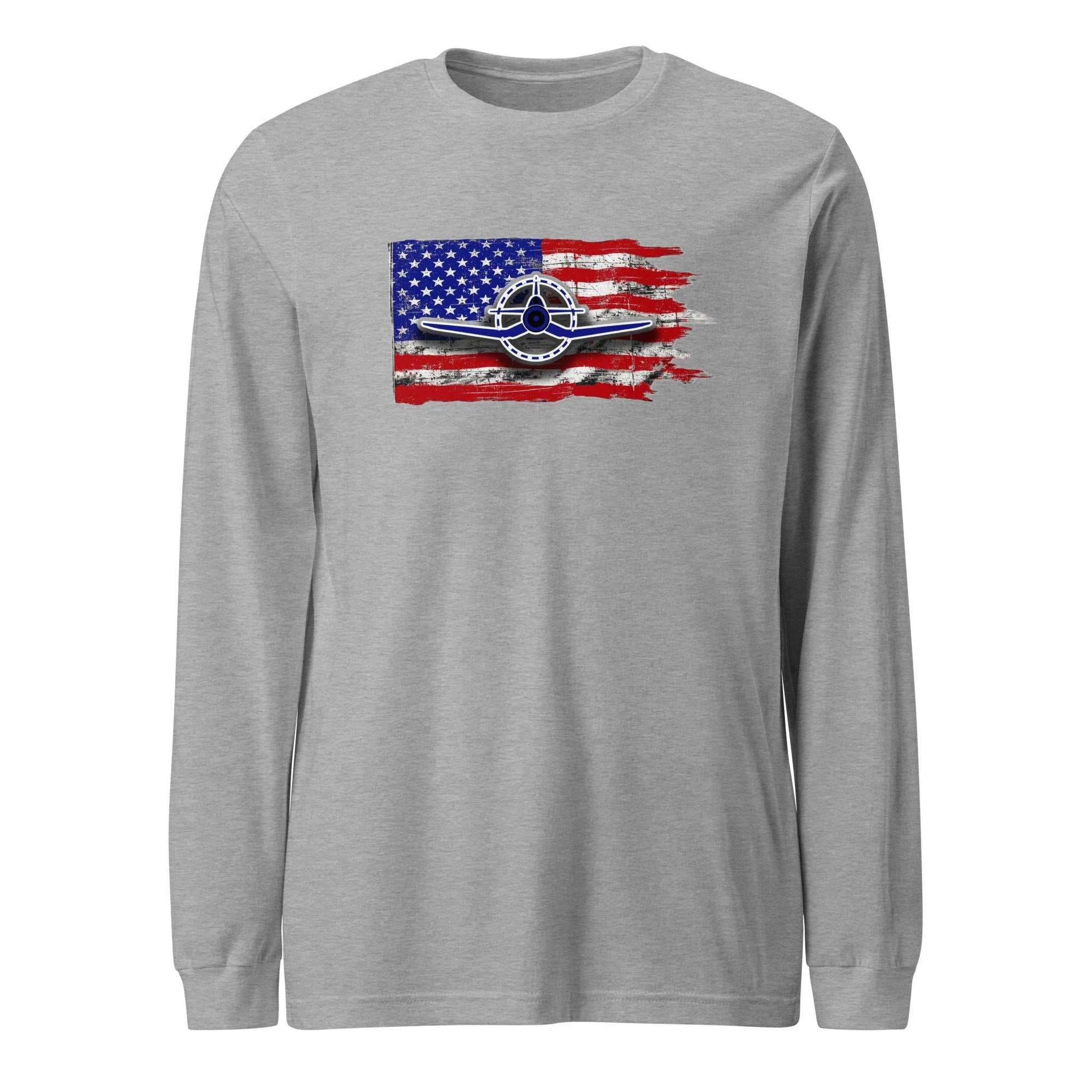 Airplane Tee F4U Unisex Long Sleeve Tee - Prop and Piston
