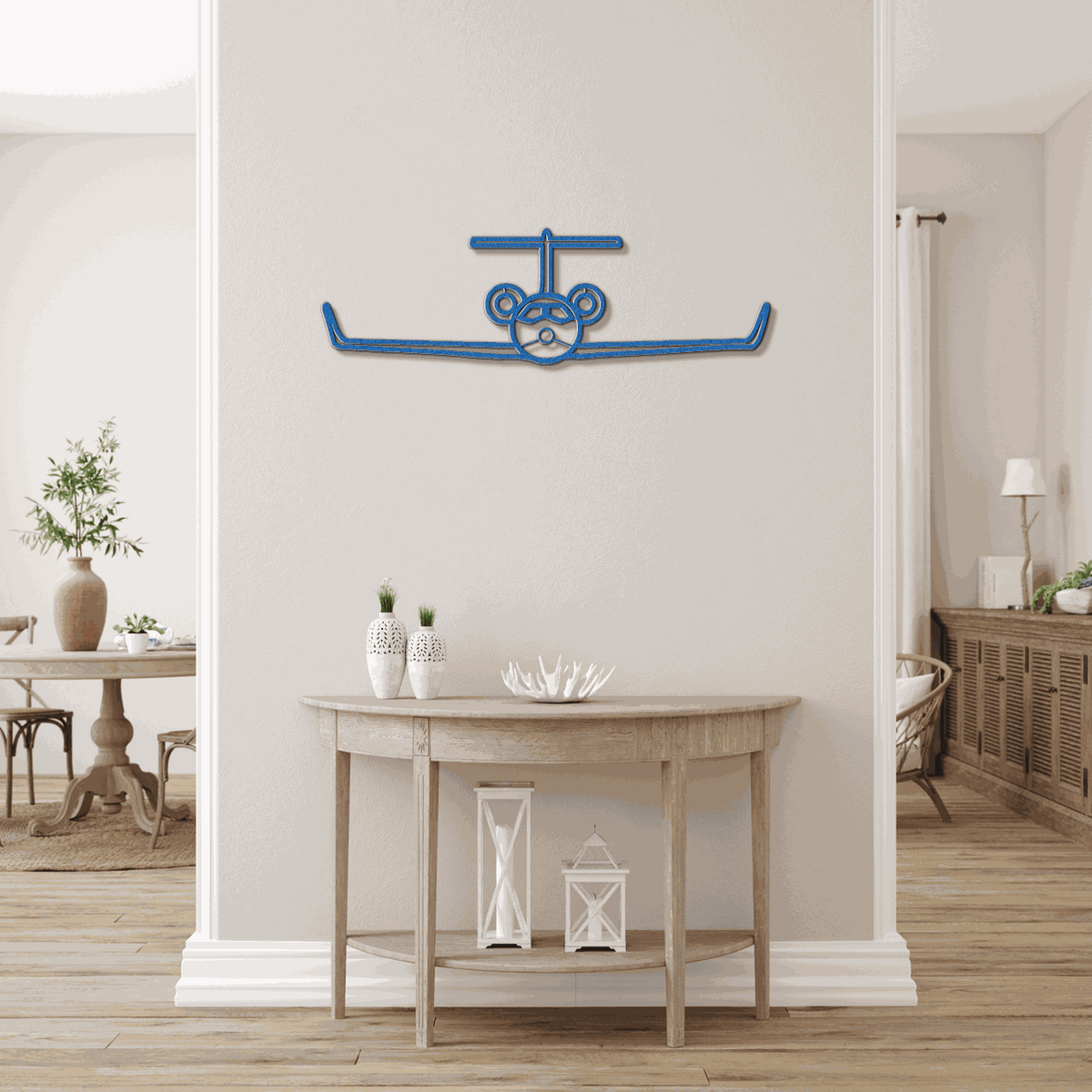 Metal wall art aviation steel silhouette in various finishes and sizes for home and gifts