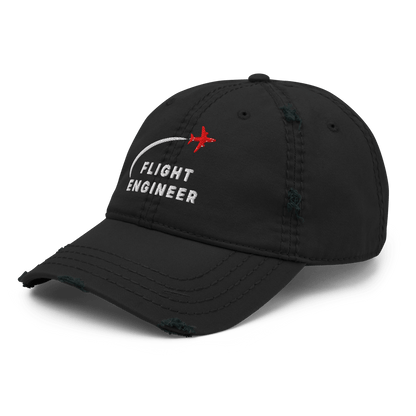 Flight Engineer distressed aviation dad hat - Prop and Piston