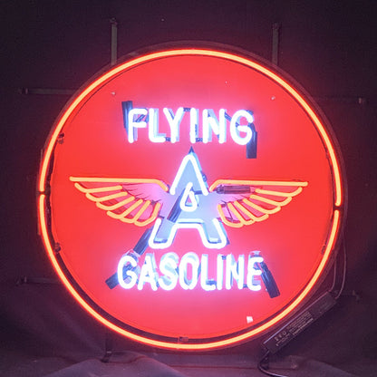 Flying Gasoline Wings Neon Sign Light - Prop and Piston