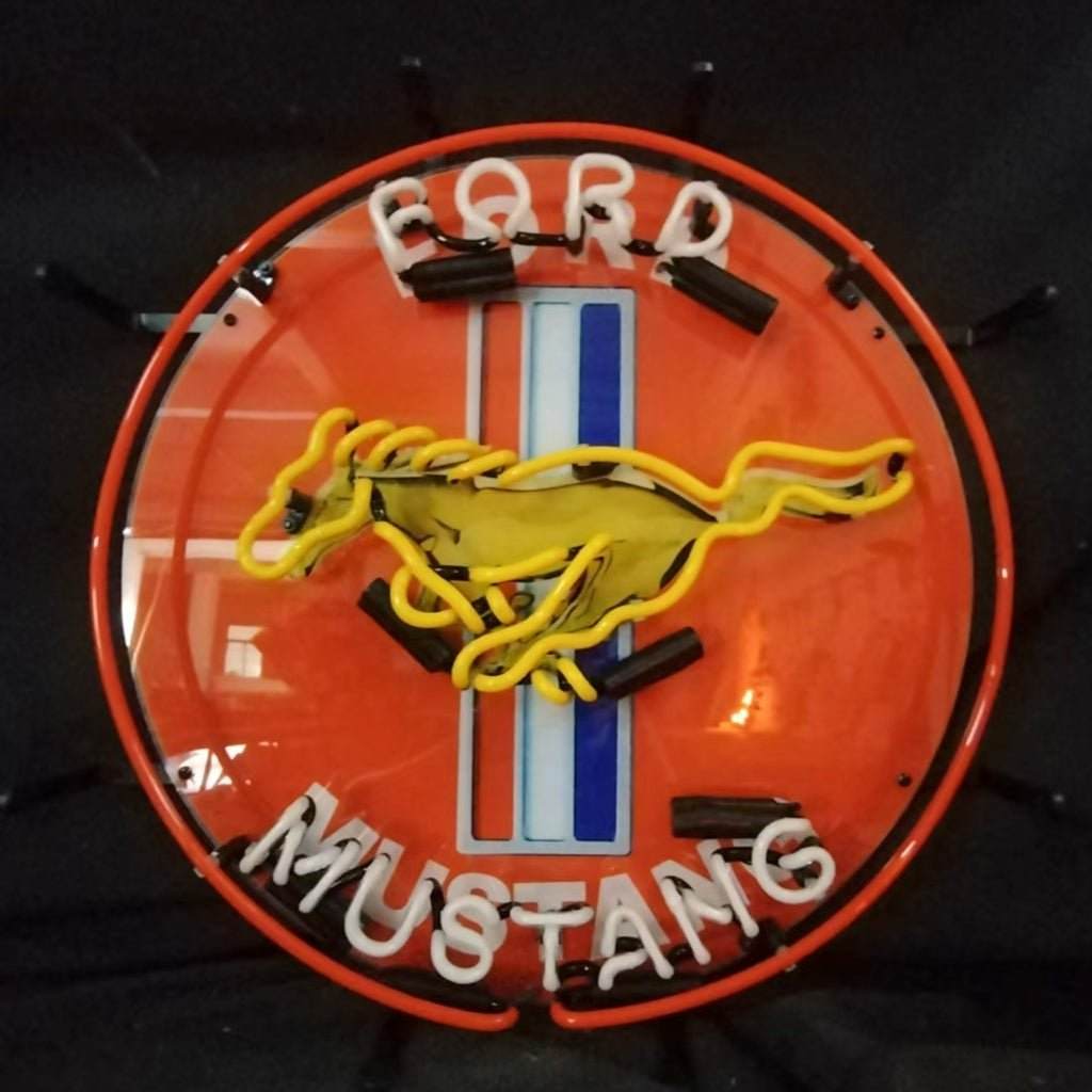 Ford Mustang Car Logo Neon Signs - Prop and Piston