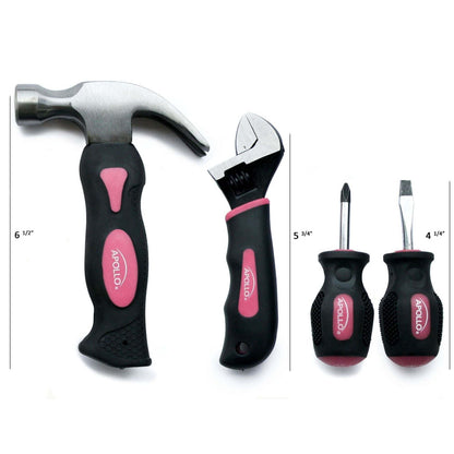 Four Piece Stubby Tool Set - Pink - DT0240P - Prop and Piston